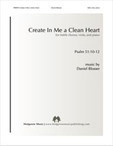 Create In Me a Clean Heart SSA choral sheet music cover